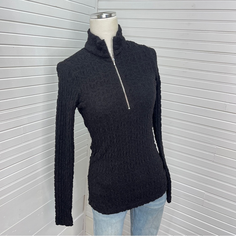 Sno Skins Jacquard Zip Neck Pullover